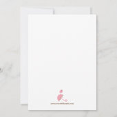 Invitation Baby shower Parapluie rose (Dos)