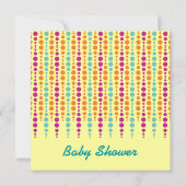 Invitation Baby shower-parapluie Turquoise et mauve (Dos)