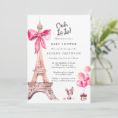 Invitation Baby shower Paris (Debout devant)