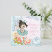 Invitation Baby shower Paris Ballerina (Debout devant)