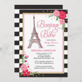 Invitation Baby shower Paris / Invitation Paris (Devant / Derrière)