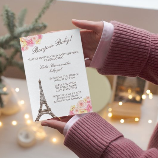 Invitation Baby shower Parisienne