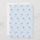 Invitation Baby shower Parties scintillant bleue (Dos)