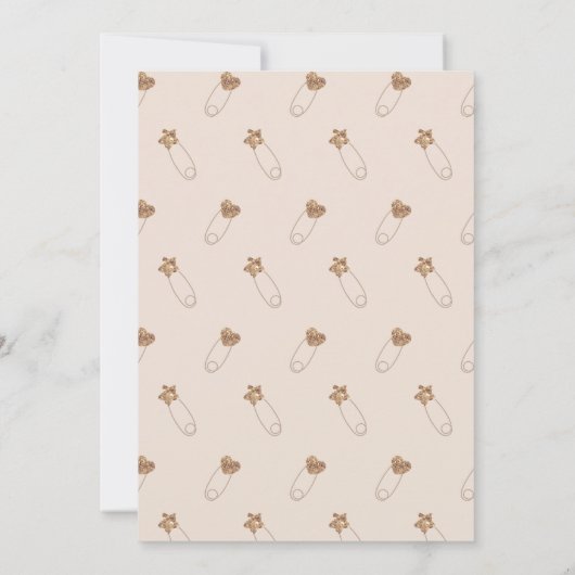 Invitation Baby shower Parties scintillant or (Dos)