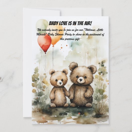 Invitation baby shower Party (Devant)