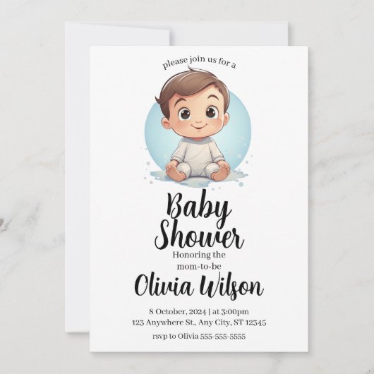 Invitation baby shower Party (Devant)