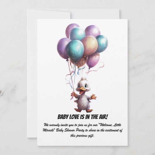 Invitation baby shower Party (Devant)