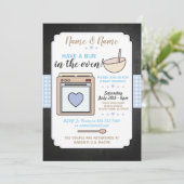 Invitation Baby shower Party Bun dans l'En vichy du Garçon Bl (Debout devant)