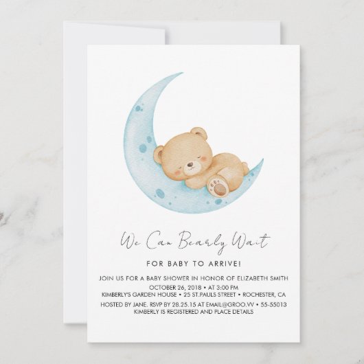 Invitation Baby-Shower Pastel à Ballons (Devant)