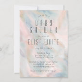 Invitation Baby shower Pastel Abstrait Élégant Chic PERSONNAL (Devant)