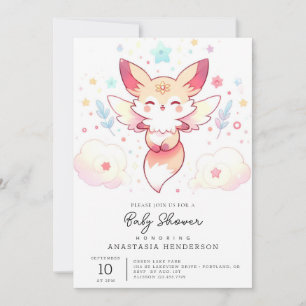Invitation Baby shower Pastel Fox