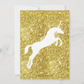 Invitation Baby shower Pastel Gold Unicorn (Dos)