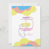 Invitation Baby shower Pastel neutre pour les femm (Dos)
