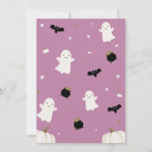 Invitation Baby shower Pastel Purple Halloween Little Boo (Dos)