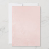 Invitation Baby Shower Pastel Rose et Verdure (Dos)
