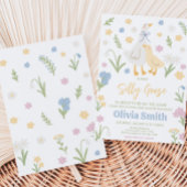 Invitation Baby shower Pastel Silly Goose