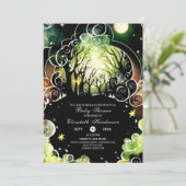 Invitation Baby shower Pastel Woodland (Debout devant)