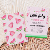 Invitation Baby-Shower Pastèque Rose