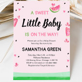 Invitation Baby-Shower Pastèque Rose