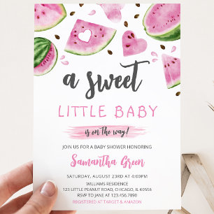 Invitation Baby Shower Pastèque Rose