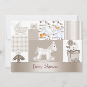 INVITATION BABY SHOWER PATCHWORK (Devant)