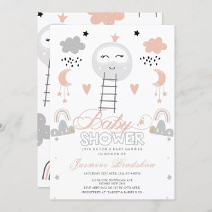 Invitation Baby shower Pathway to the Moon