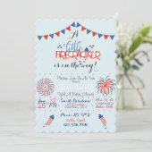 Invitation Baby shower patriotique (Debout devant)