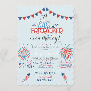 Invitation Baby shower patriotique