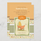 Invitation Baby shower pays (Devant / Derrière)