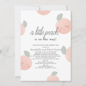 Invitation Baby shower Peaches & Cream Cute Kawaii par Mail (Devant)