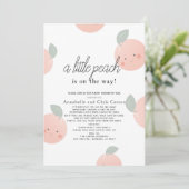 Invitation Baby shower Peaches & Cream Cute Kawaii par Mail (Debout devant)