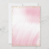 Invitation Baby shower Pearl Parties scintillant rose et or (Dos)