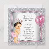 Invitation Baby shower Pearl Princess Rose (Dos)