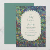 Invitation Baby shower Peint à la main dans le jar (Devant / Derrière)