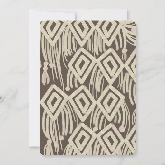 Invitation Baby shower peint Macrame Boho (Dos)