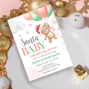 Invitation Baby shower père Noël