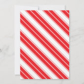 Invitation Baby shower Père Noël classique Pepperment Stripe (Dos)