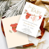 Invitation Baby shower Père Noël de Noël