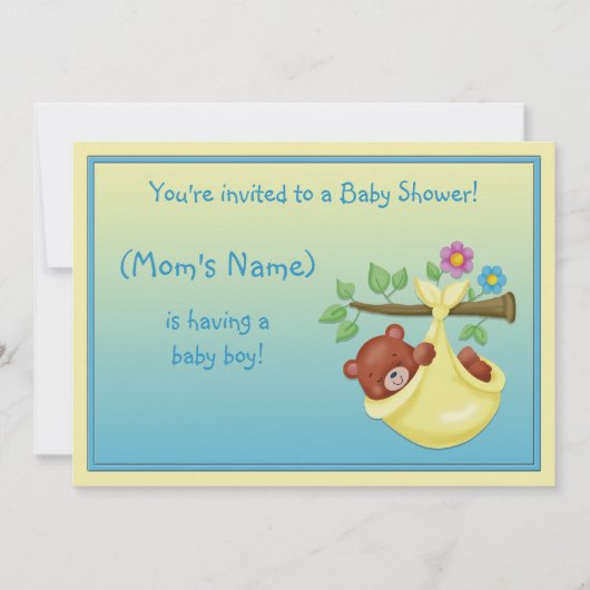 Invitation Baby shower personnalisable (Devant)
