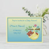 Invitation Baby shower personnalisable (Debout devant)