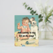 Invitation baby shower personnalisé (Debout devant)