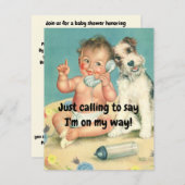 Invitation baby shower personnalisé (Devant / Derrière)