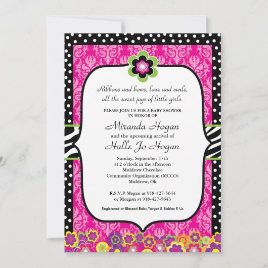 Invitation baby shower - PERSONNALISÉ (Devant)