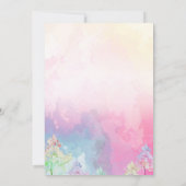 Invitation Baby shower personnalisé arc-en-ciel léger RSVP (Dos)