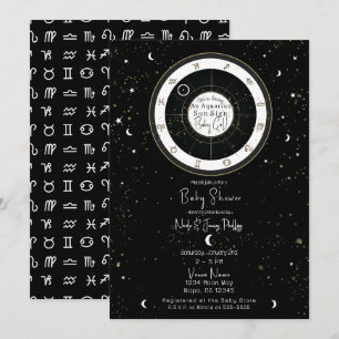 Invitation Baby Shower personnalisé du signe astrologique du 