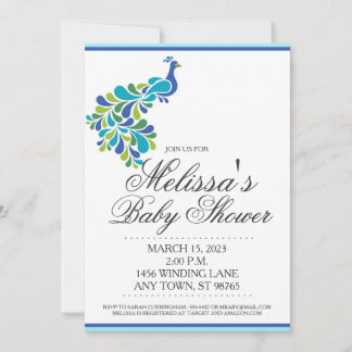 Invitation Baby shower personnalisé, Invitation Pe