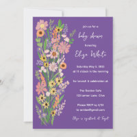 Baby shower personnalisé peint à la main fleur sau