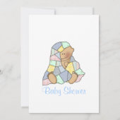 Invitation Baby shower personnalisé Sweet Blue Rain Cloud (Dos)