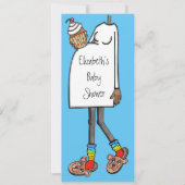 Invitation Baby shower personnalisé teint foncé (Devant)