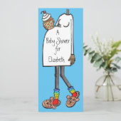 Invitation Baby shower personnalisé teint foncé (Debout devant)